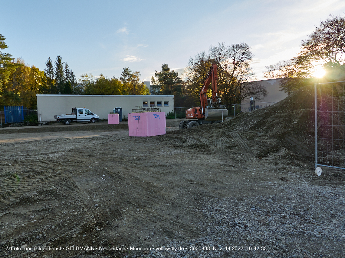 14.11.2022 - Baustelle an der Quiddestraße Haus für Kinder in Neuperlach